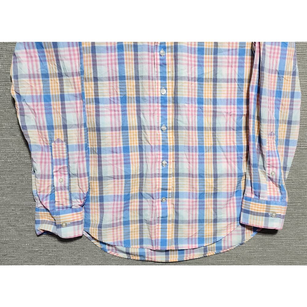 Vineyard Vines Men’s Slim Fit Whale Shirt Small Pastel Plaid Button Down - Picture 3 of 10